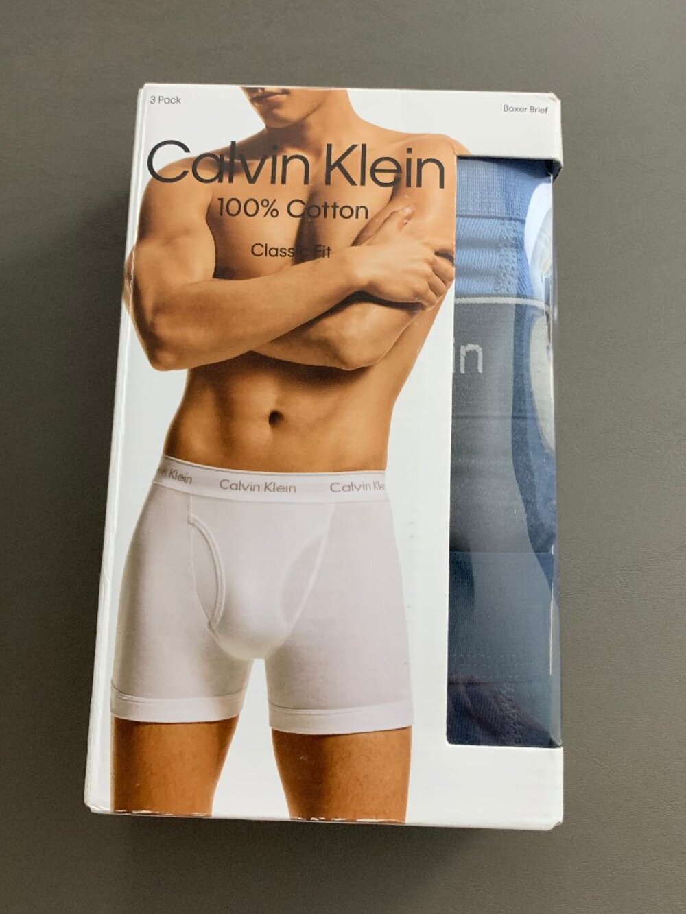 Calvin Klein Men's 3-Pack Classic Fit Cotton Boxer Briefs, Multi, Small